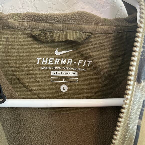 NIKE Therma Fit Beautility Jacket Women Sz Large Green Full Zip Hoodie - Picture 4 of 8